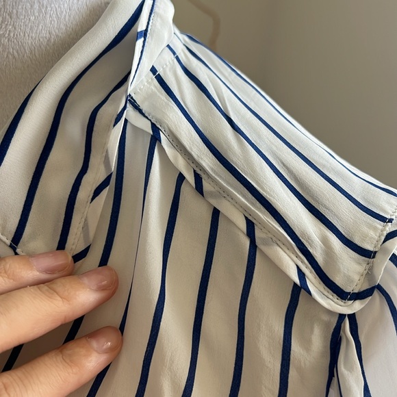 JCrew Stripe pleated skirt + Top , elevated Set Skirt size US 2 XS - Picture 13 of 13